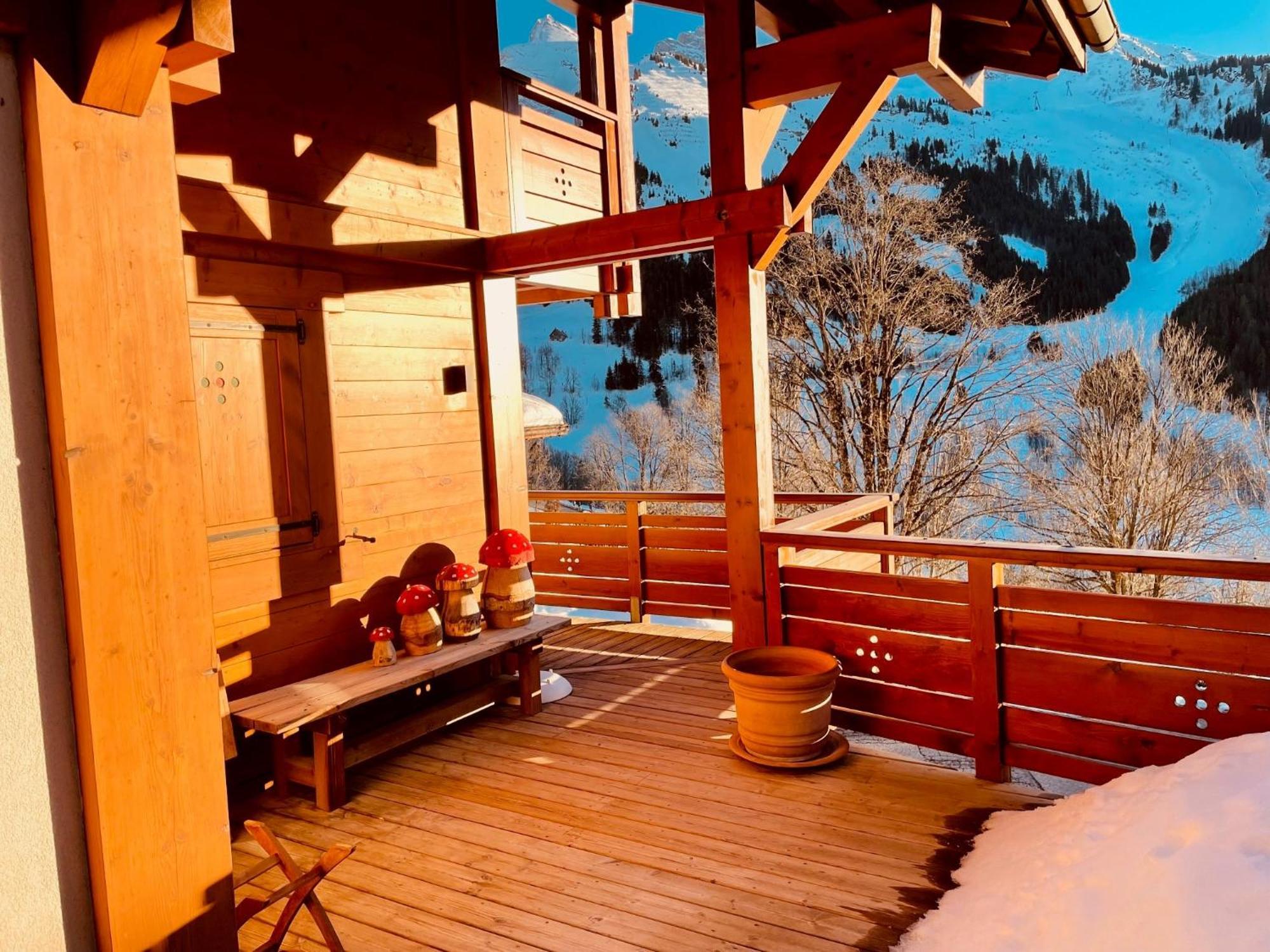 Cosymontagne - Le Chalet - 3Ch - 8 Pers- Terrasse Sud, Magnifique Vue Clusaz Zewnętrze zdjęcie